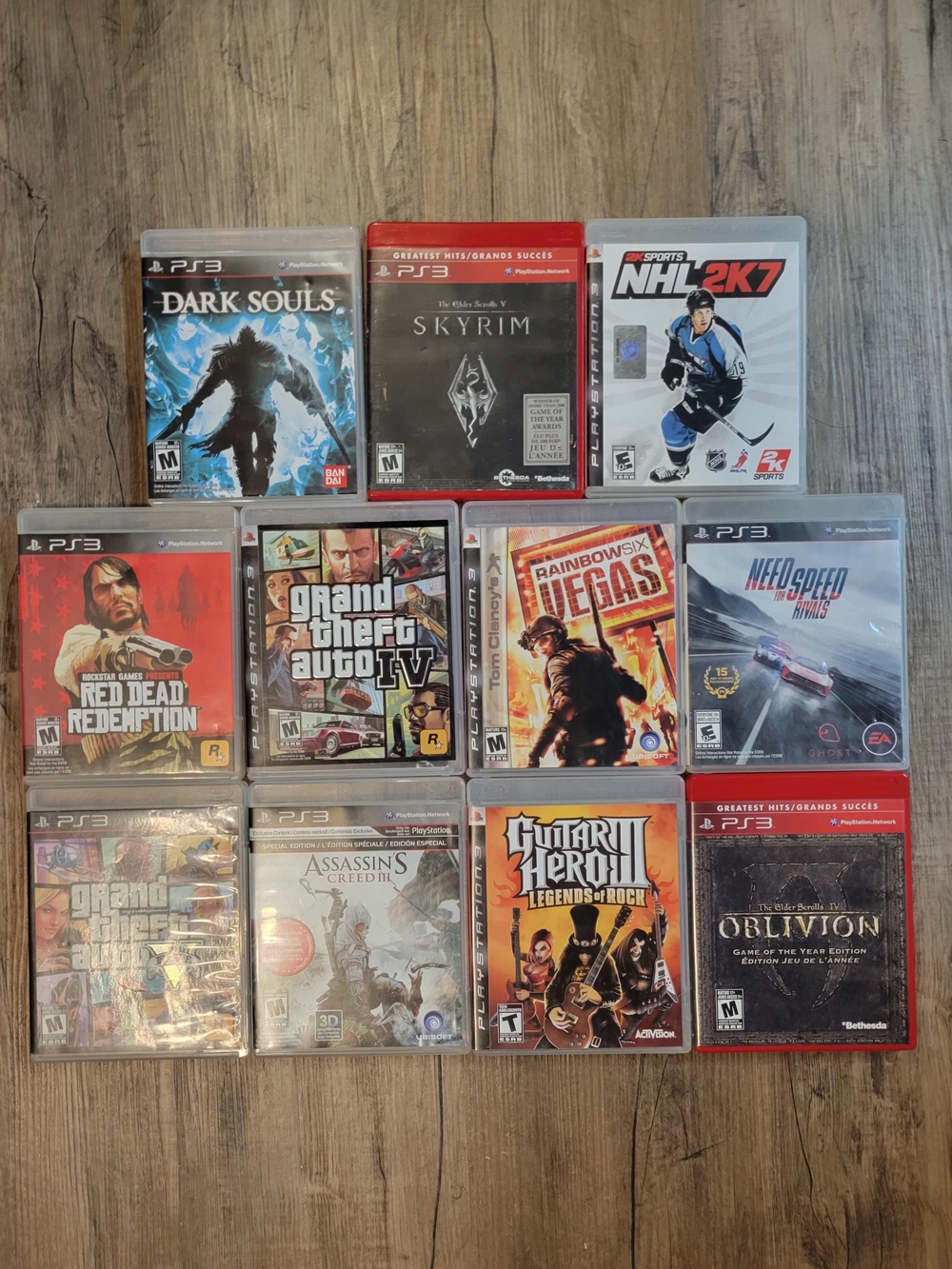 Sony PS3 Game Lot with Red, Black, Blue & Orange Covers